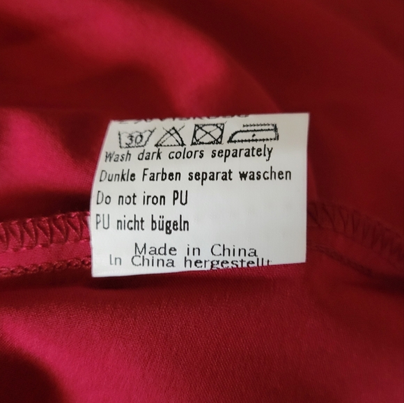 Belle Poque Short Sleeve Button Down Blouse | Size XL | Wine Red - Picture 12 of 13